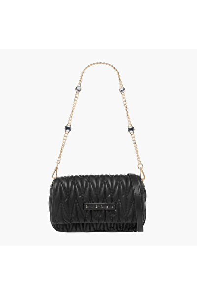 United Colors of Benetton UCB Quilted Crossbody Bag with Chain Strap