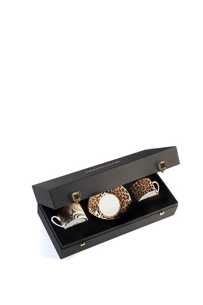 Roberto Cavalli Africa 2 Kişilik Çay/Kahve Fincan ve Tabağı 0,22 L