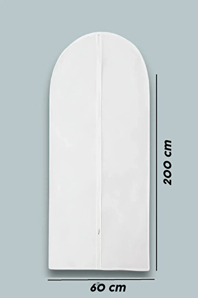 Dr.Smt Abiye, Kıyafet, Elbise Kılıfı, Elbise Koruma Taşıma Kılıfı, Gamboç Beyaz 60*200 cm, Elbise Hurcu