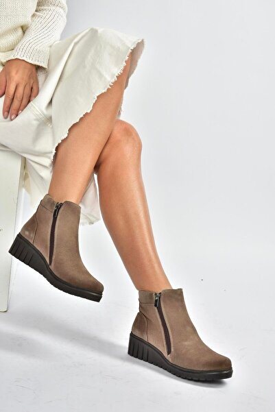 Fox Shoes V324800402 Γυναικείες μπότες από γνήσιο δέρμα βιζόν από σουέτ