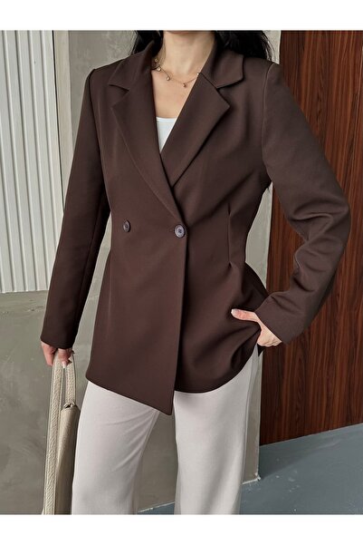 Genel Markalar Çift Düğmeli Blazer Ceket