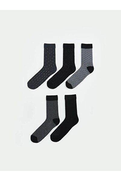 LC Waikiki Мъжки чорапи с мотиви, 5 чифта (W5)