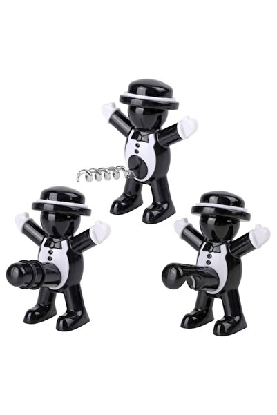 Doty Set Joyful Men Doty®, corkscrew, stopper, opener, durable material, modern design, black