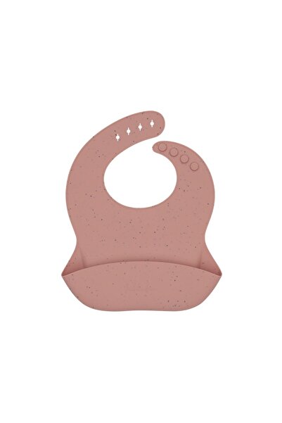 Kikka Boo Food-grade silicone baby bib, Platinum Blush