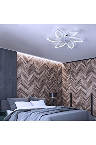 RFAN LED Chandelier, Model R9164/6, with Fan and Remote Control, Adjustable I...