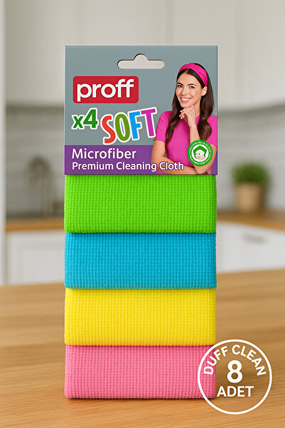 DUFF CLEAN Proff 8-Pack Microfiber Cloth Micro Fiber Cleaning Cloth 30 X 30 cm
