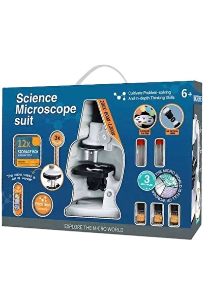 dalimag Microscop pentru copii Mappy Science 1200x cu accesorii, alb