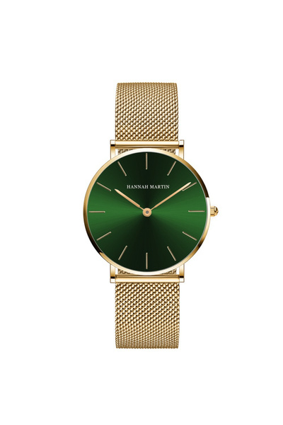 Hannah Martin Γυναικείο ρολόι Casual Quartz με λουράκι από ανοξείδωτο ατσάλι,...