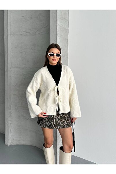 Bella Breeze Cardigan cu șireturi pentru femei, cu textura moale, confortabil...