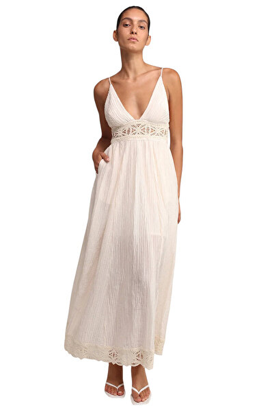 SABINA MUSAYEV Krem Rengi Elbise