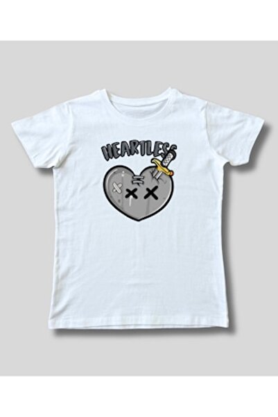 OEM Women's T-Shirt with Print, Heartless, Cotton, White, XL INTL