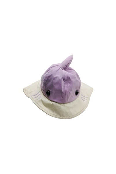 Doty Căciulă de vară pentru copii PurpleShark Doty®, 16x11 cm, violet/alb, mo...