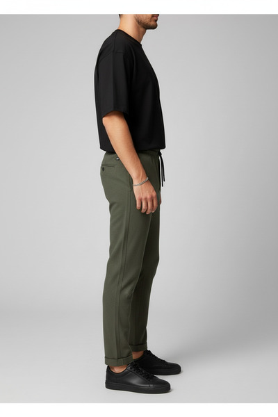 hello7 Duble Paça Bağcıklı Erkek Jogger PantolonRahat Kesim
