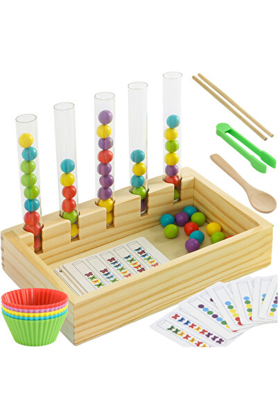 zola Jucarie educativa de sortare si numarare,Montessori, tavita lemn, carton...