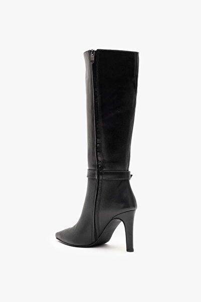 Louis Cardy Jude Black Leather Women's Heeled Boots