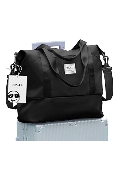 OEM Travel Bag, Expandable Model, Black, 41x26x22cm