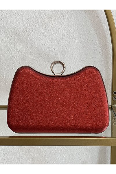 the ASEL İNCİ Red Evening Dress Bag with Sim Detail