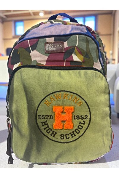 Old Cotton Quality Colorful Vintage Disayn Backpack Trip School Travel Bag 30...