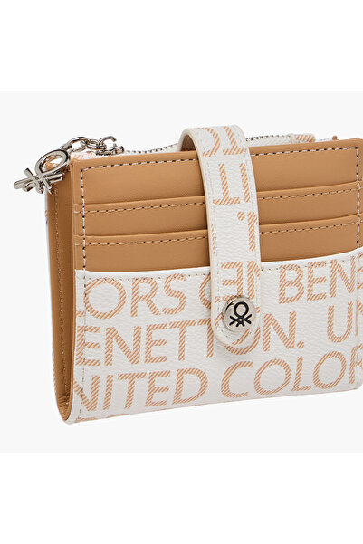 United Colors of Benetton UCB Logo Print Cardholder