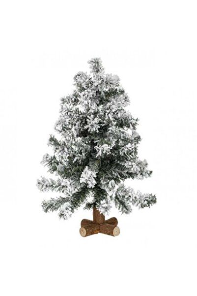 OEM Brad de Crăciun decorativ pentru masă cu 70 de crengi și bază din lemn, î...