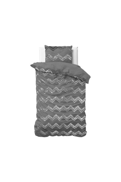 Sleeptime Premium bed linen set - OEKO-TEX® Standard 100, Grey, Fine polyester, 140 x 220 cm, Origin Netherlands