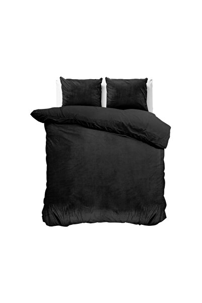 Sleeptime Bed linen, Sleeptime, for 2 people, Velvet, Black, 200x220 cm