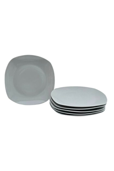 Cesiro Set 6 flat plates, 26.8 cm, Cesiro, Porcelain, White