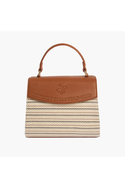 Beverly Hills Polo Club Textured Satchel Bag with Top Handle