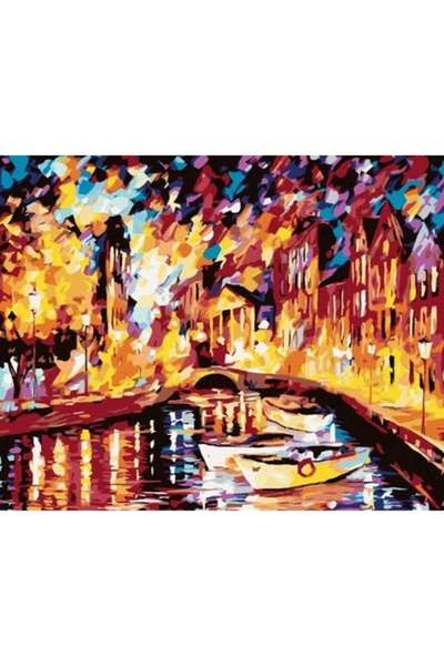 ZUTY Loďky v Benátkách, 100 x 80 cm, платно, опънато върху рамка