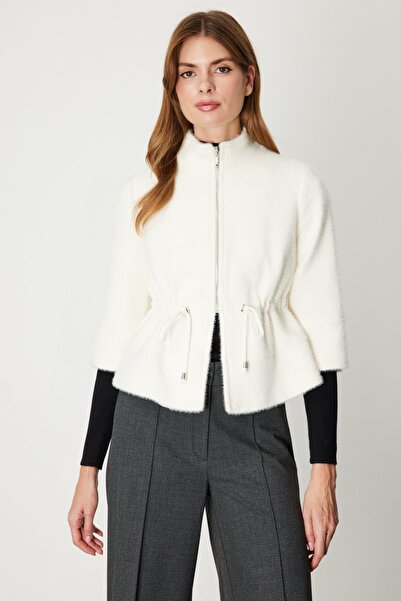 Mi Pret a Porter Mi Beli Büzgülü Peluş Ceket