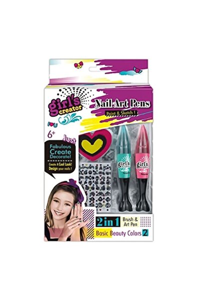 Doty Set Nail Art 3D for Kids, Nail Polish, File, Rhinestones, Drawings, 5 Accessories,