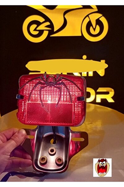 GMS Cg Modifiye Nikel Arka Stop Kırmızı Cam+Beyaz çakar+Örümcek Montajlı gelir (hdiye tzmnya stcker)