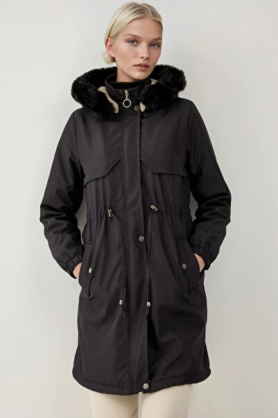 Hiccup Palton din blană artificială cu glugă BDART