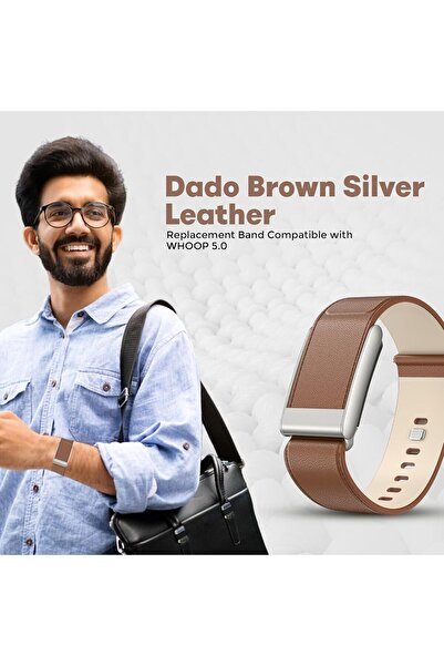 Specton Luxe Tapered Leather Replacement Band Compatible WHOOP 5.0, One, Peak, and Life Fitness Tr