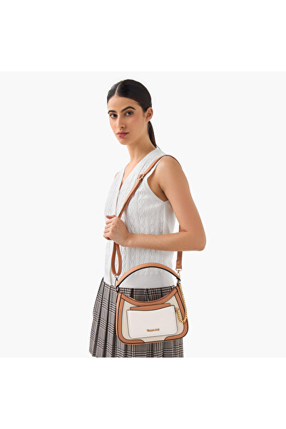 CHARLOTTE Reid Colourblock Shoulder Bag with Zip Closure