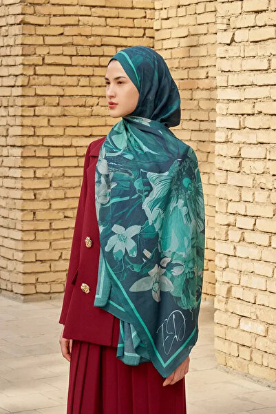 ED Scarf Reine Pamuk Modal Şal - Petrol