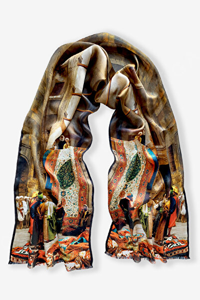 Galiga HALI SATICISI %100 Ipek Fular 45*165 cm 'Art On Silk'