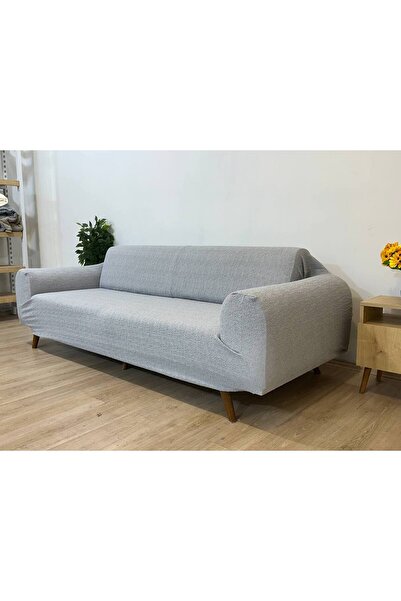 coverbox Брошура Еластичний чохол для крісла на 3 особи | Нековзний, еластичний та праний чохол для крісла СІРИЙ колір