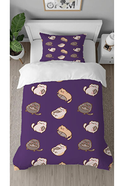 GREENDECOR Sweet Cats Patterned Digital Printed Special Design Single Stylish...