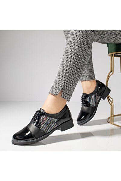 Modlet.ro Γυναικεία μαύρα Δερμάτινο casual παπούτσια με διακοσμητικές πέτρες ...