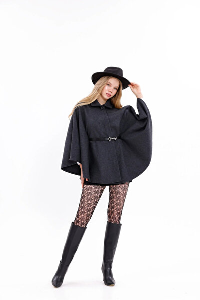 LİMABEL Lima Women's Belted Cashmere Cape Poncho 2025