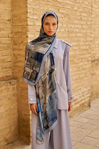 ED Scarf Fearless Pamuk Modal Şal - Mavi