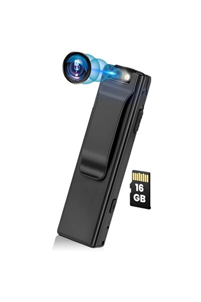 iUni Cameră video M8, 16GB, înregistrator vocal, detectare mișcare, obiectiv rotativ la 90°