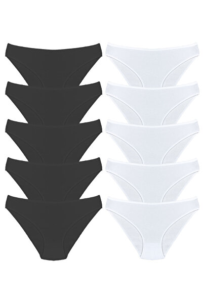 Onurel Σετ 10 γυναικεία εσώρουχα μπικίνι από βαμβακερό απαλό αφή