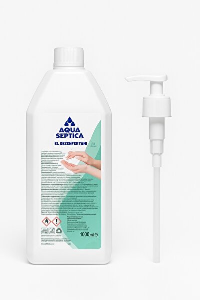 Aqua El Dezenfektanı 1 lt Etanol ve Su bazlı Propanol Bazlı Hijyen Solüsyonu