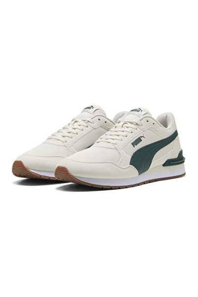 Puma ST Runner V4 Mesh Erkek Bej - Yeşil Sneaker Ayakkabı 39966604