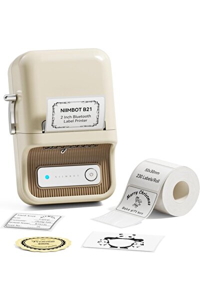NiiMbot B21 Label Maker Machine with Tape 2 Inch Portable Sticker Printer
