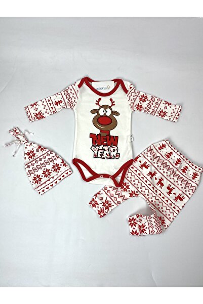 bebekyol Happy New Year Printed Baby Set