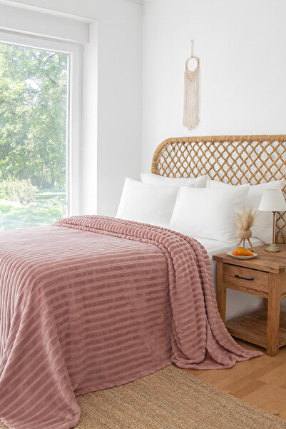 BED LİNE Pătură Gentle pentru o singură persoană 160*220 pudră