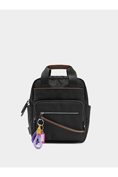 PARFOIS Teknik Kumaş Charm'lı Sırt Çantası